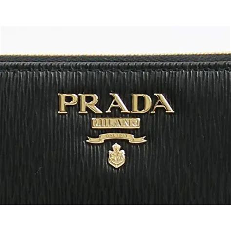 Prada Women's Black Leather Long Wallet 1ml506 Vitello Move 